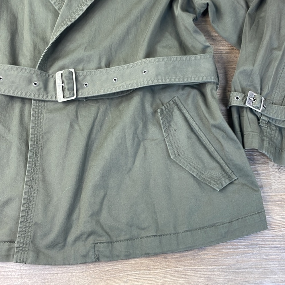 Coldwater Creek Women’s  Army Green Belted Utility Jacket, Size 18 - Picture 4 of 14